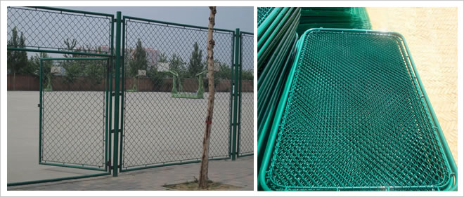 PVC Coated Chain Link Fence Gate