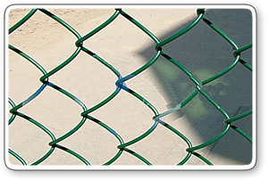 Plastic Coated Green Chain Link Fence