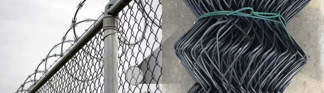 Black Powder Coated Galvanized Chain Link Mesh Fence