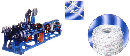 Barbed wire machine and products